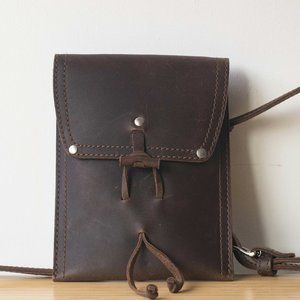 Leather Cross-Body Satchel